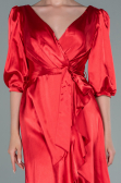 Partykleid Midi Satin Rot ABK1409