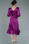 Partykleid Midi Satin Kirschrot ABK1409