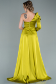 Pistaziengrün Abendkleid Satin Lang ABU1715