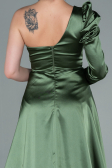Khaki Abendkleid Satin Lang ABU1715