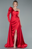 Abendkleid Satin Lang Rot ABU1715