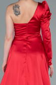 Abendkleid Satin Lang Rot ABU1715