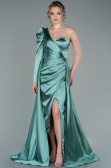 Minzgrün Abendkleid Satin Lang ABU1715