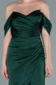Partykleid Midi Satin Smaragdgrün ABK1404