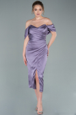 Partykleid Midi Satin Lila ABK1404