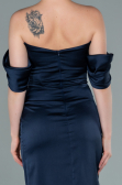 Partykleid Midi Satin Marineblau ABK1404