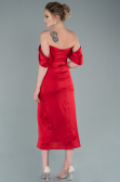 Partykleid Midi Satin Rot ABK1404