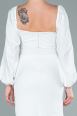 Abendkleid im Meerjungfrau-Stil Lang Weiß ABU2280