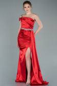 Abendkleid Lang Satin Rot ABU2363
