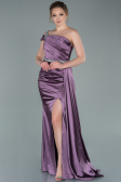Abendkleid Lang Satin Lavendel ABU2363