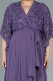 Lila Abendgarderobe İn Großen Größen Chiffon Lang ABU2071