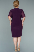Pflaume Abendkleid Chiffon Kurz ABK1294