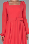 Partykleid Midi Chiffon Koralle ABK1441