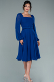Partykleid Midi Chiffon Sächsischblau ABK1441