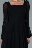 Partykleid Midi Chiffon Schwarz ABK1441