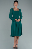 Partykleid Midi Chiffon Smaragdgrün ABK1441