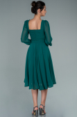 Partykleid Midi Chiffon Smaragdgrün ABK1441