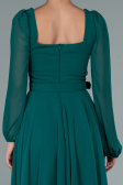 Partykleid Midi Chiffon Smaragdgrün ABK1441