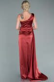 Zimtfarben Abschlusskleid Satin Lang ABU2173