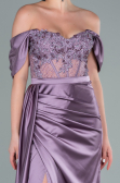 Lavendel Abendkleid Satin Lang ABU2087