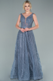Grau Abendkleid Lang ABU2418