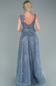 Grau Abendkleid Lang ABU2418