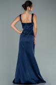 Abschlusskleid Lang Satin Marineblau ABU2479