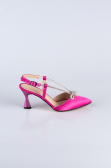 Party-Schuhe Satin Fuchsie AB1084