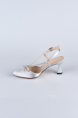 Silber Party-Schuhe Satin AB1084
