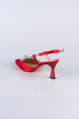 Party-Schuhe Satin Rot AB1084