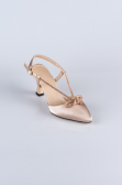 Hautfarben Party-Schuhe Satin AB1084
