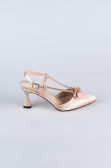 Hautfarben Party-Schuhe Satin AB1084