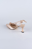 Hautfarben Party-Schuhe Satin AB1084