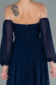 Abschlusskleid Lang Chiffon Marineblau ABU2457