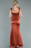 Abschlusskleid Lang Satin Zimtfarben ABU2479