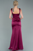 Abschlusskleid Lang Satin Kirschrot ABU2479