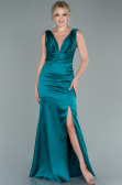 Abschlusskleid Lang Satin Smaragdgrün ABU2479