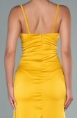 Verlobungskleid Lang Satin Senfgelb ABU2495