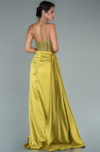 Pistaziengrün Abendkleid Satin Lang ABU2130