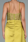 Pistaziengrün Abendkleid Satin Lang ABU2130