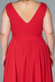 Kleider in Großen Größen Midi Chiffon Rot ABK1467