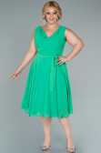 Kleider in Großen Größen Midi Chiffon Grün ABK1467