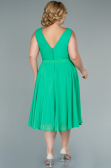 Kleider in Großen Größen Midi Chiffon Grün ABK1467