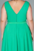 Kleider in Großen Größen Midi Chiffon Grün ABK1467