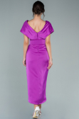 Fuchsie Partykleid Satin Kurz ABK1107