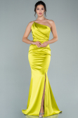 Abschlusskleid Lang Satin Pistaziengrün ABU2518