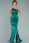 Abschlusskleid Lang Satin Smaragdgrün ABU2518