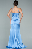 Indigo Abschlusskleid Satin Lang ABU1938