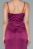 Abschlusskleid Lang Satin Kirschrot ABU1938