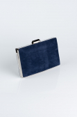 Abendtasche Wildleder Marineblau SH801